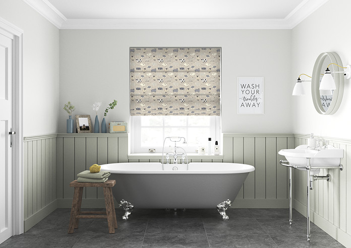 Baa Baa, Charcoal - Roman Blind - Image 5